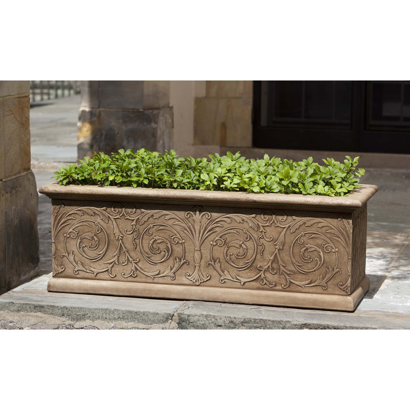 Vernetta Glass Planter Box, Brownstone