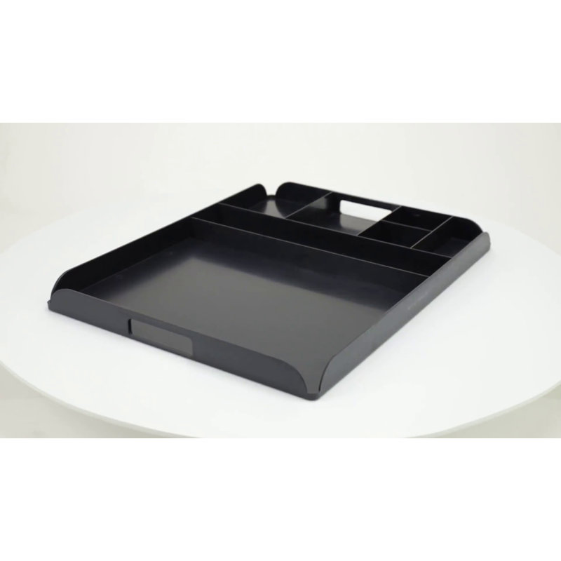 Compact Black Coffee Pod Organizer Tray for Countertop Use