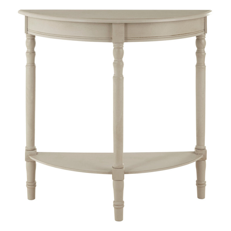 80cm Solid Wood Top Console Table, Grey