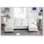 Canapé modulaire en U en forme de U, canapé d'angle avec coussins de taille 4 pièces, méridienne-1405457624