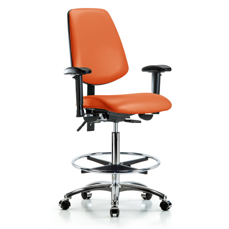 Chaise de dessin Alberts, Orange, Non inclus, Roulettes