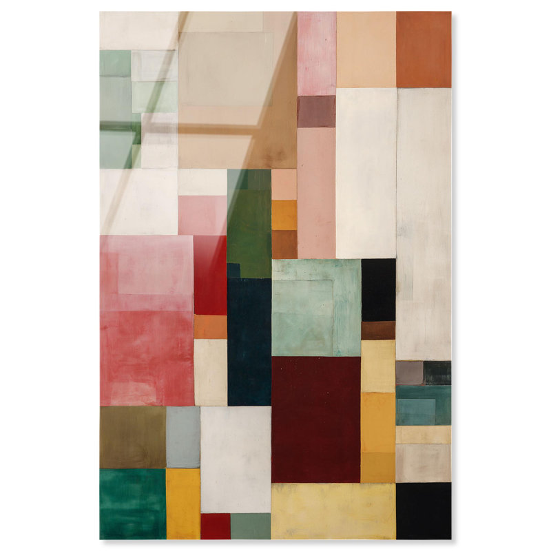Décoration murale «Tiles Tension II» par Art Remedy, prêt à accrocher, 16 x 24, H 24 po x l 16 po