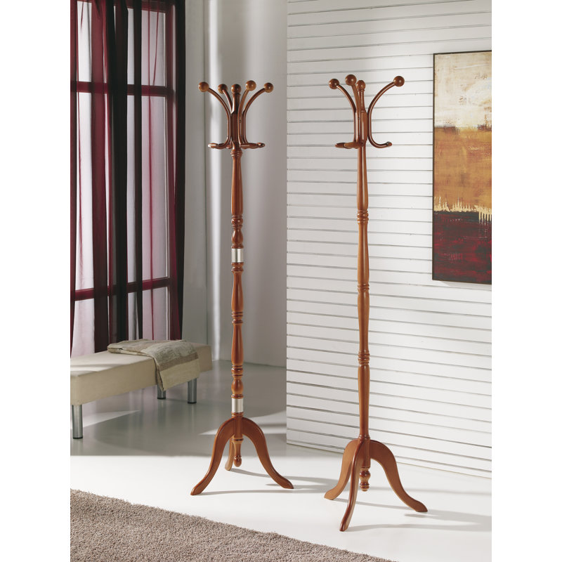 Schloss Freestanding 4 - Hook Coat Rack, Mogano