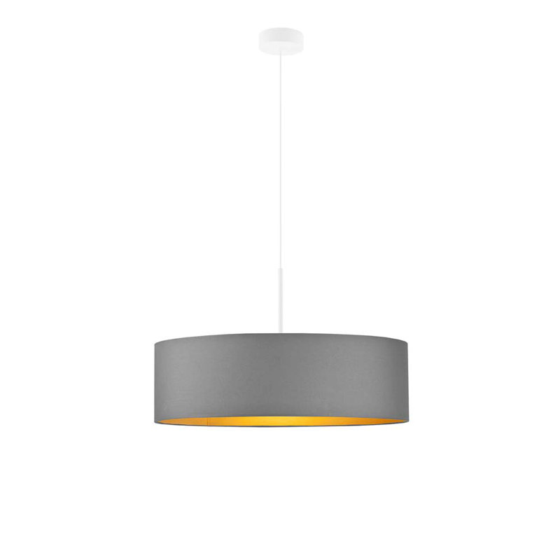 Surles 5 - Light Drum Pendant, Grey, White