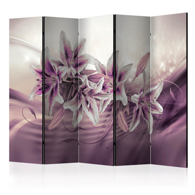 225cm W x 172cm H 5 - Panel Solid Wood Folding Room Divider