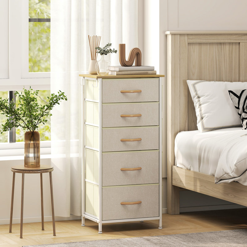 5 Drawer 45Cm W Chest Of Drawers, Beige
