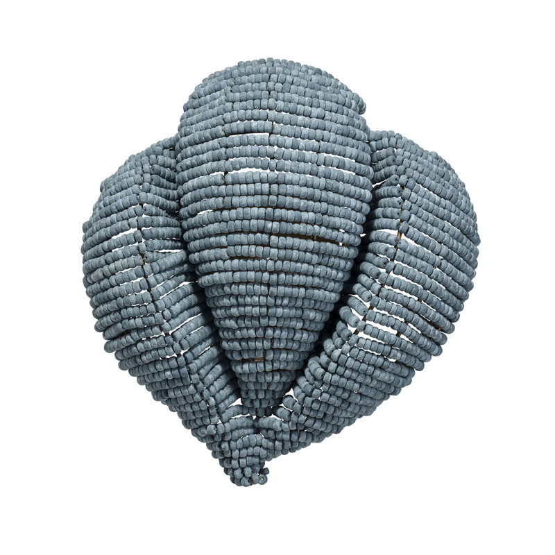 Anguilla 1-Light Wood Beaded Wall Sconce, Blue, Blue