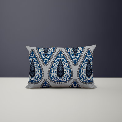 Paisley Outdoor Reversible Throw Pillow