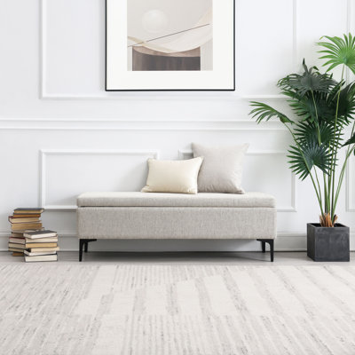 Banc de rangement rembourré 100% polyester Aquanette