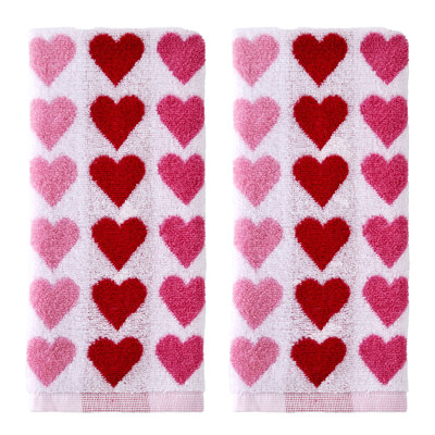 TONAL HEARTS JACQUARD HAND-PINK