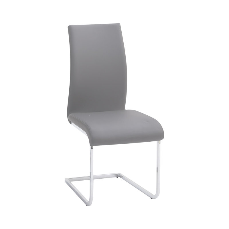 Cathey Upholstered Cantilever  Dining Chair, Grey
