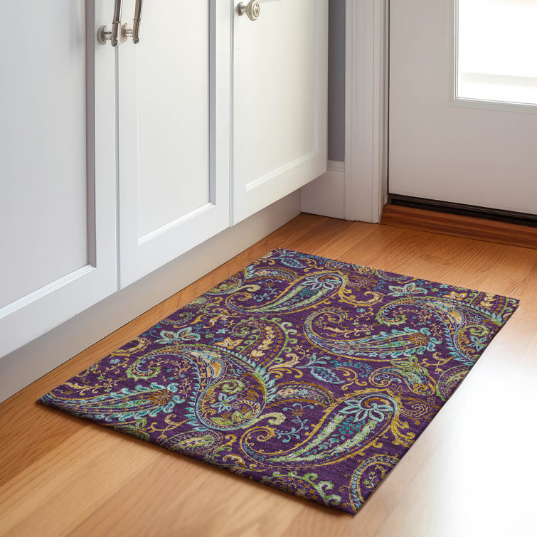 Premium Machine Washable Cerrito AMF533 Purple Rug
