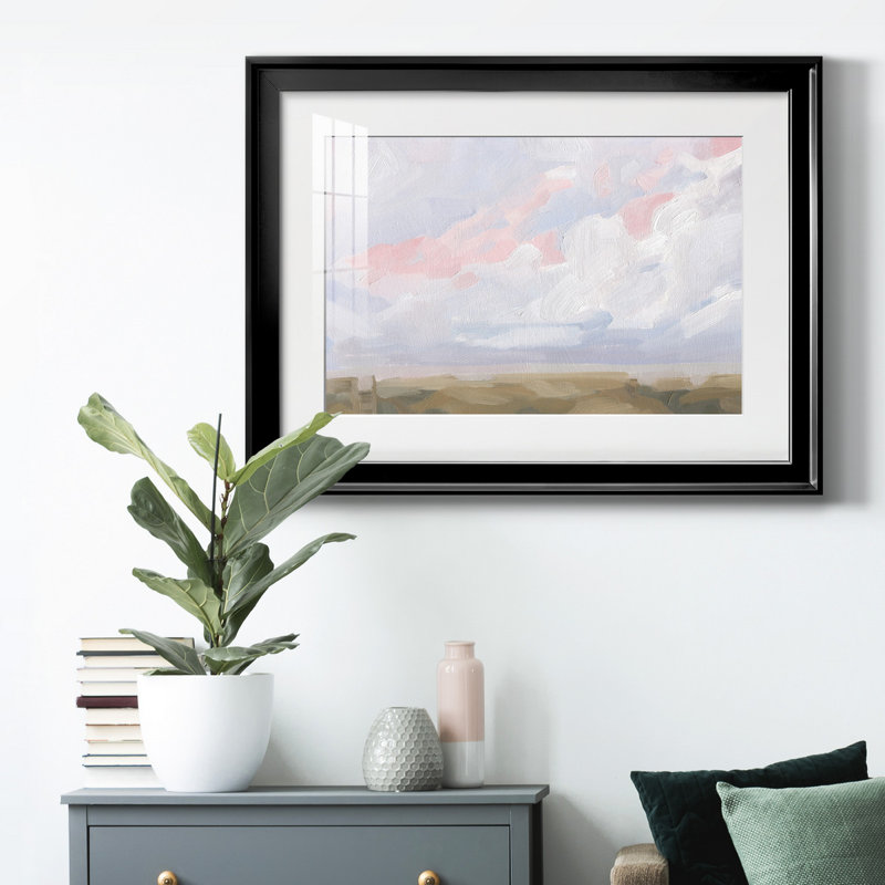 Sandbridge Beach I - peinture encadrée, Noir, H 26,5 po x l 36,5 po x P 1 po, Blanc
