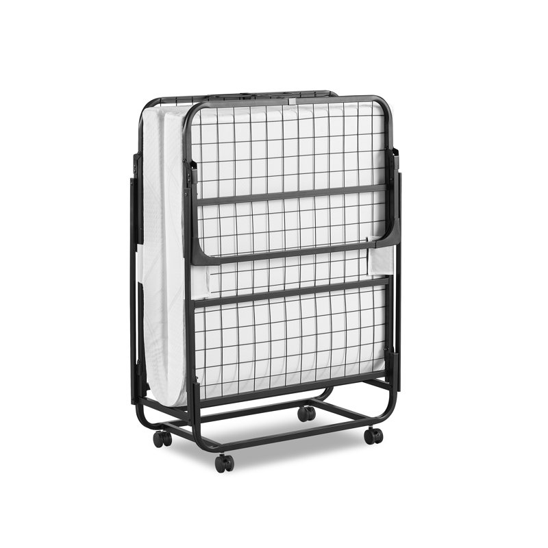 Folding Rollaway Bed with 4" Twin Mattress