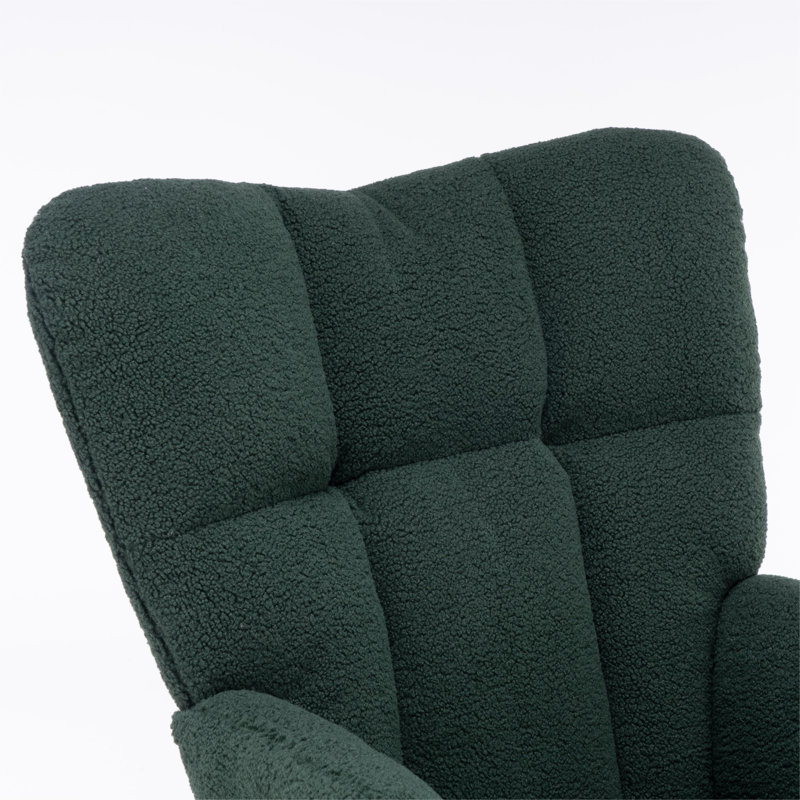 Filippone Rocking Chair, Dark Green  Teddy
