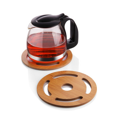 Wood Round 2 Piece Trivet Set