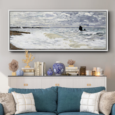 The Sea at Le Havre, 1868- Framed Canvas
