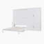 Grand lit escamotable avec placard, blanc-374198908