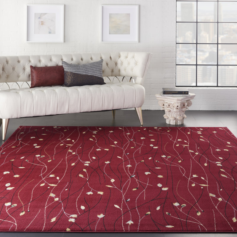 Tapis rouge Bo Botanical Eclectic, Rectangle 7 pi 10 po x 9 pi 10 po