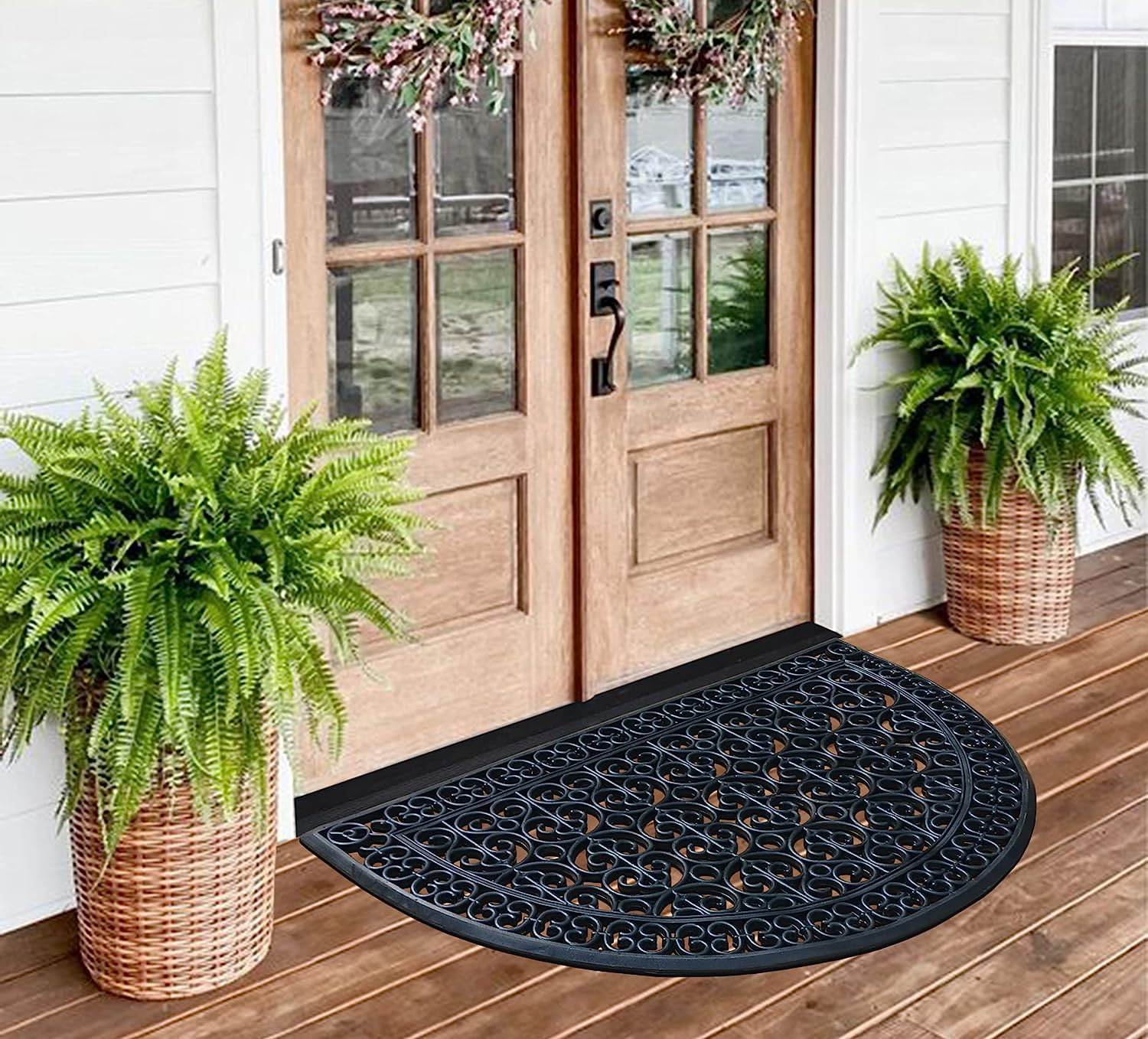 Doormats Set Bloomsbury Market Ambriehl 3 Piece Non-Slip Outdoor Door Mat Set | Wayfair