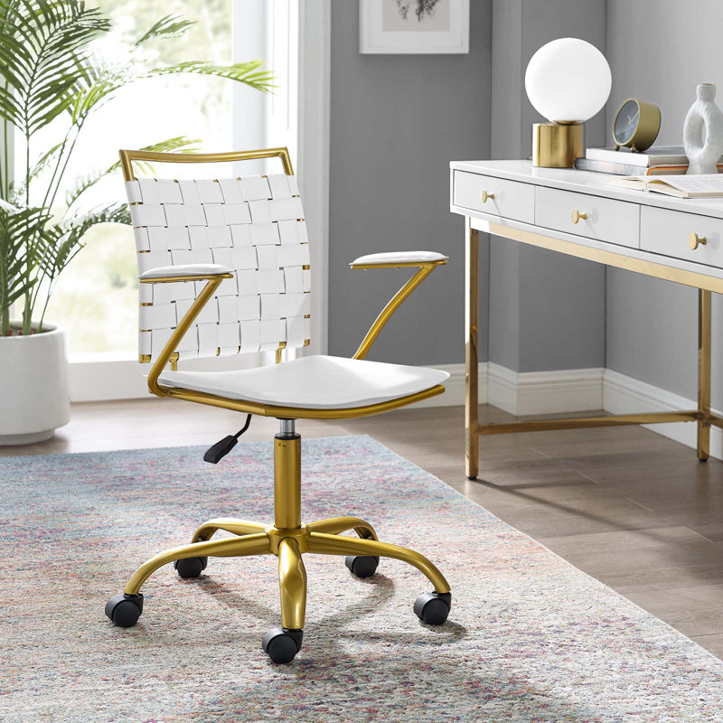 Fuse Faux Leather Office Chair, White