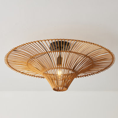 Anisur 1 - Light Rattan Bowl Pendant