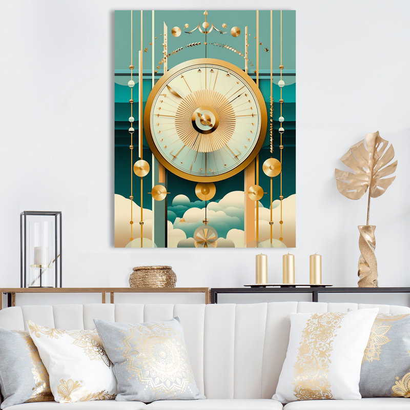 Impression sur toile, "Timelessness future géométrie", H 32 po x l 24 po x P 1 po, Toile tendue