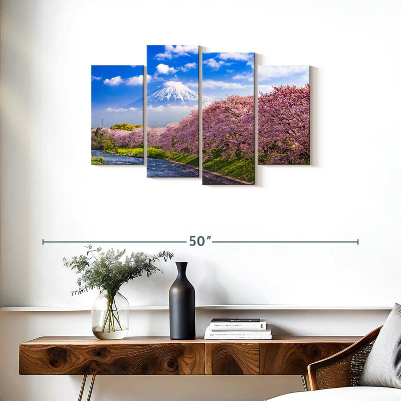 Nicci Mount Fuji In Spring, 22" H x 36" W