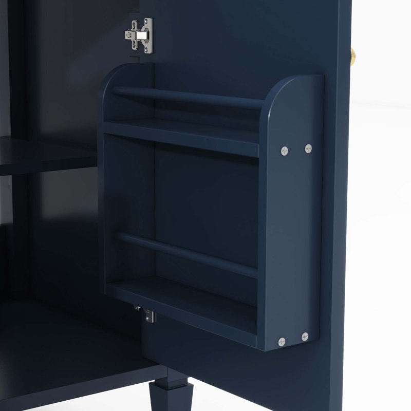 Meuble-lavabo de 30 po avec lavabo supérieur, Bleu