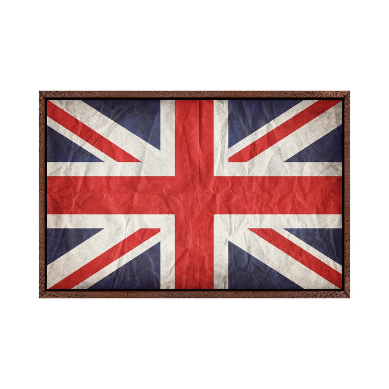 Vintage Style Union Jack by Jane Rix - Floater Frame Gallery-Wrapped Canvas Giclée on Canvas