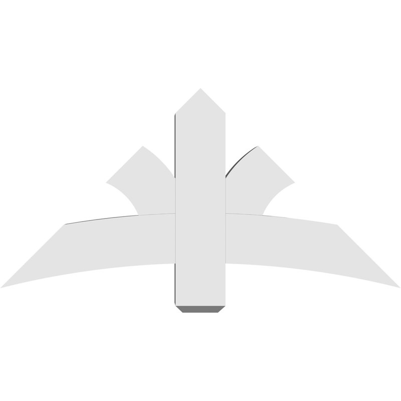 Support pour pignon Davenport, H 24 po x l 48 po (pas: 12/12), P 6 po x F 6 po, PVC