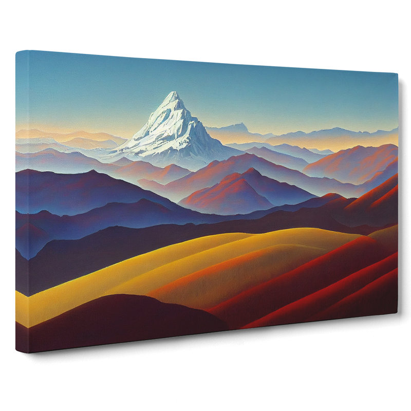 Artsy Mountain Landscape - Wrapped Canvas, 35cm H x 50cm W x 3cm D
