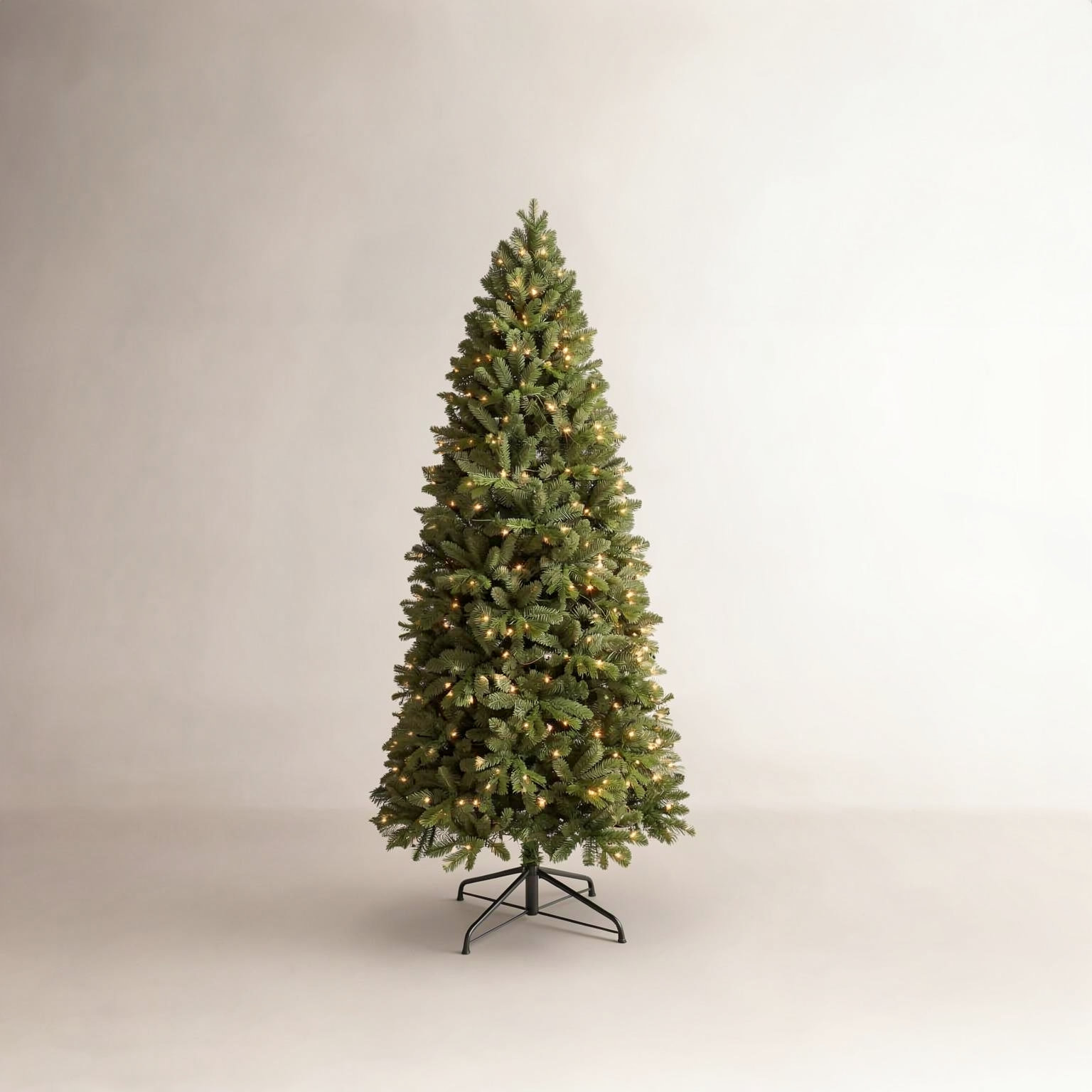 Pencil 9' Pre-Lit Spruce Christmas Tree, 7.5'