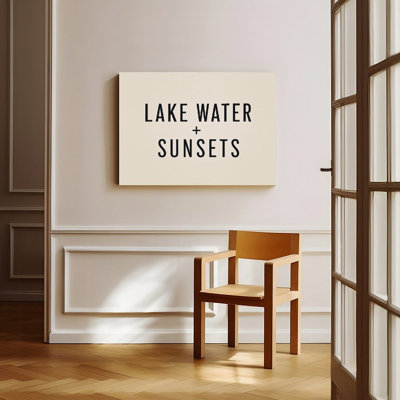 Canvas Wall Art Lake Water And Sunsets Wall Art Print Vintage Poster Print Home Decor