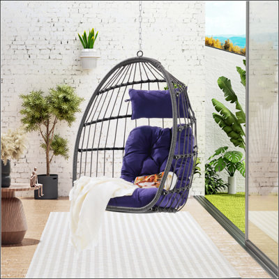 Fauteuil suspendu en rotin