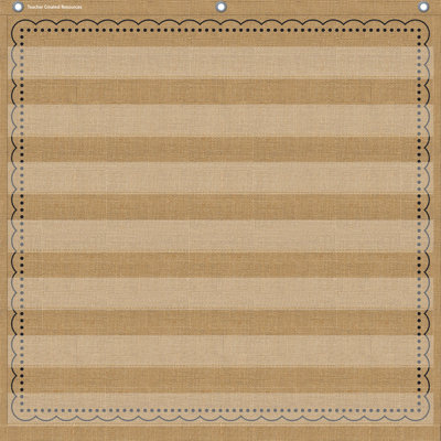 Teacher Created Resources 7-Pocket Pocket Chart, Burlap Design, 28" X 28"