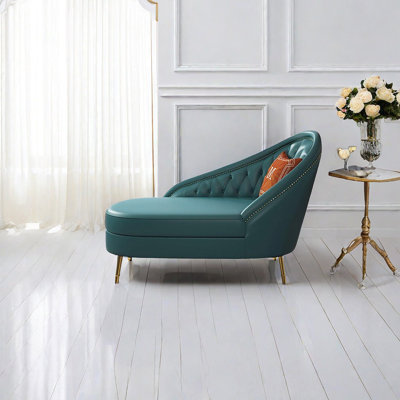 Solid Wood Frame And Leather Recliner Upholstered Chaise Lounge