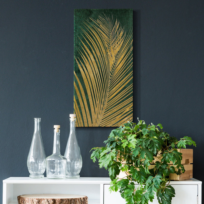 Golden Palm II - reproduction sur toile tendue, H 16 po x l 8 po x P 1 po