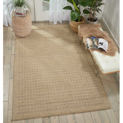 Tapis beige en laine tissé à la main Vespera