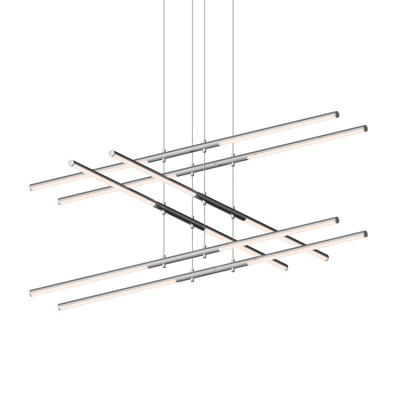 Tik-Tak® 12 - Light LED Chandelier, Polished Chrome