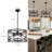 3 - Light Farmhouse Cross - Braced Metal Frame Chandelier