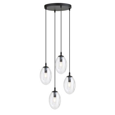 Amanjot 4 - Light Black Cluster Pendant