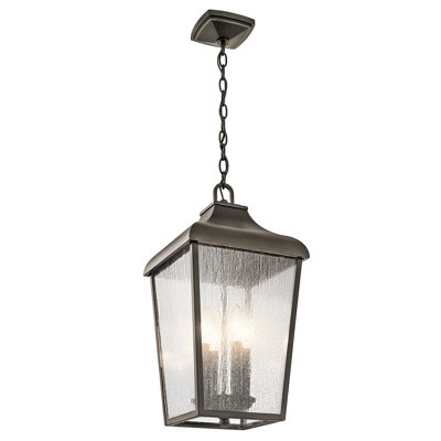 Forestdale 4 - Light Aluminium Lantern Geometric Chandelier