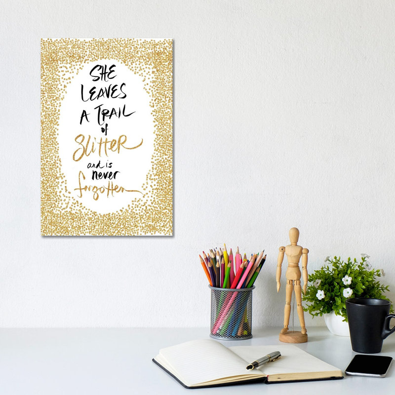 Trail Of Glitter by Sd Graphics Studio - Print on Canvas, 20.32 cm H x 30.48 cm W, Wrapped Canvas