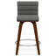 Tabouret pivotant de style Mid-Century avec siège et dossier rembourrés Roland-81961557-81961558