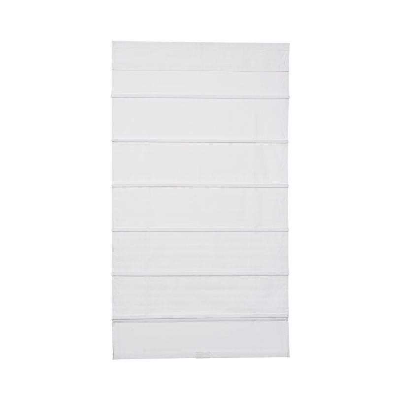 Store romain obscurcissant en coton, Blanc, L 31 po x L 64 po