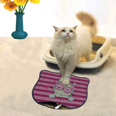 Durable Cat Litter Mat, 15.7 x 19.7 inches | 50% PVC / 50% Polyester, Machine Washable & Vacuum Friendly | Perfect for Easy Cleanup, Non-Slip Design to Keep Your Home Clean & Fresh, Ideal for Pet Owners