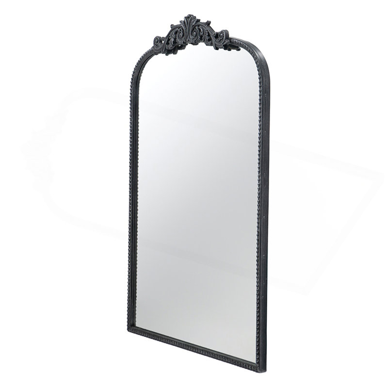 Exquisite Baroque-Inspired Bathroom Mirror With Classic Design For Stylish Spaces, Black, 36" x 24"
