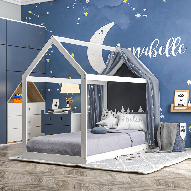 Malton Solid Wood Bed, White