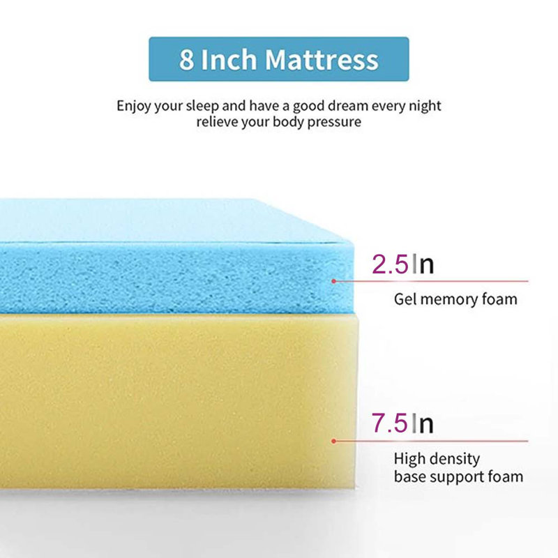 Abels 10'' Plush Gel Memory Foam Mattress, Queen
